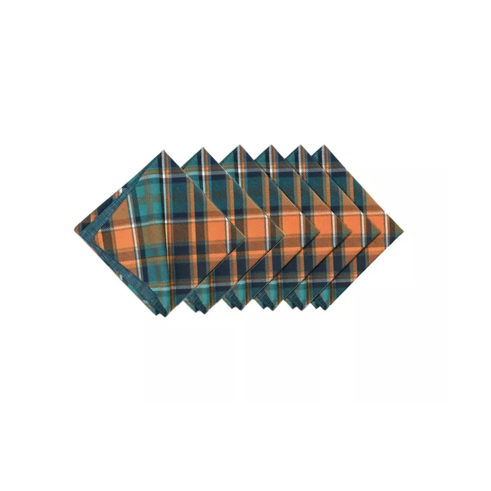 NWT Target Thanksgiving Holiday Troy Plaid Cotton Napkins 2 Sets Of 6 (12 total)